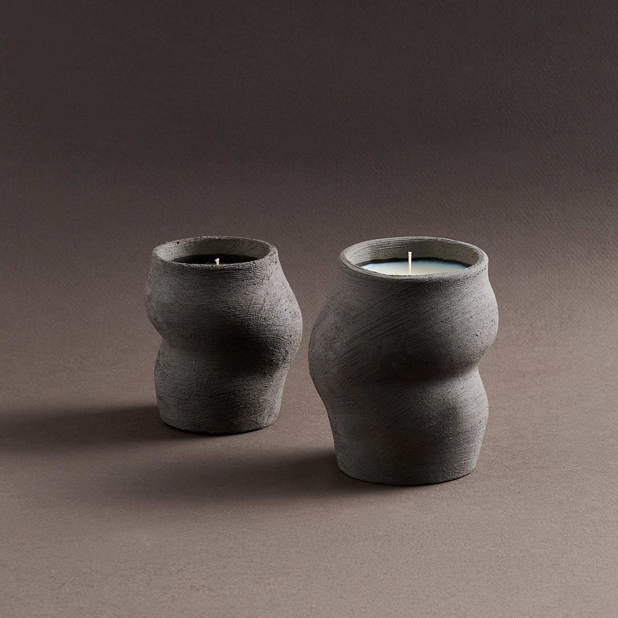 Ceramic Soy Wax Candle & Palo Santo Incense Burner Gift Set
