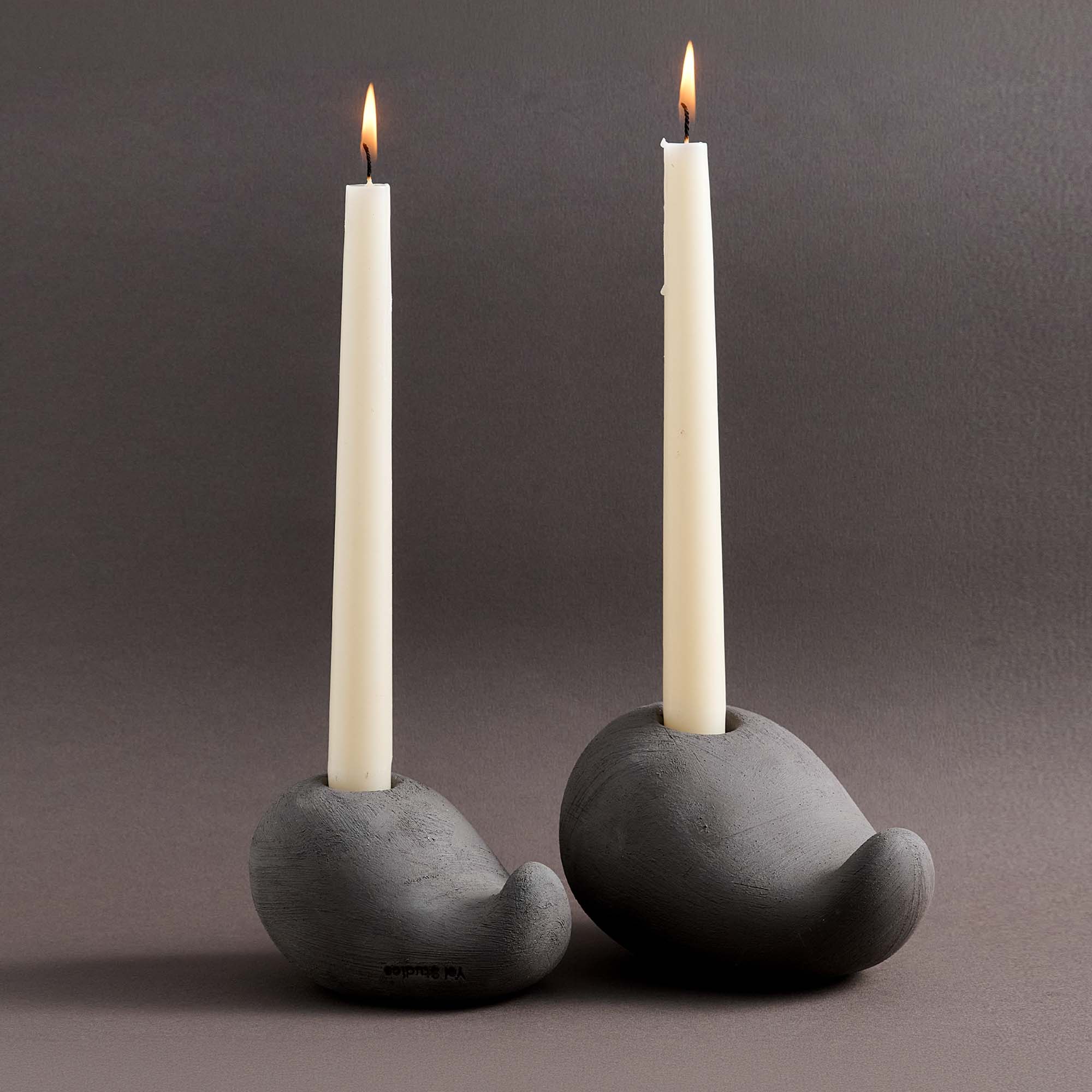 Ceramic Taper Candle Holder Gift Set