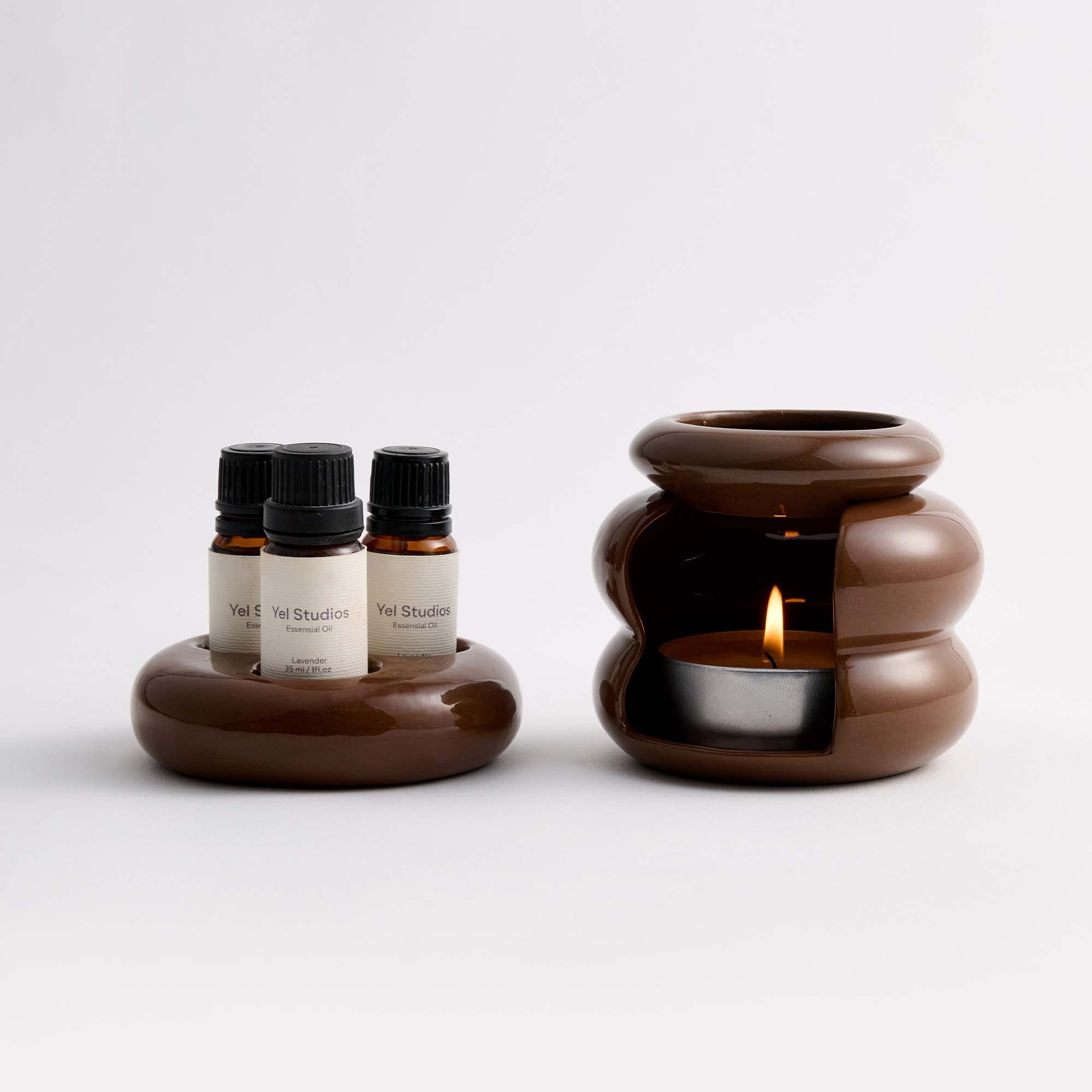 Bee Ceramic Oil Burner Set & Essential Oil Stand