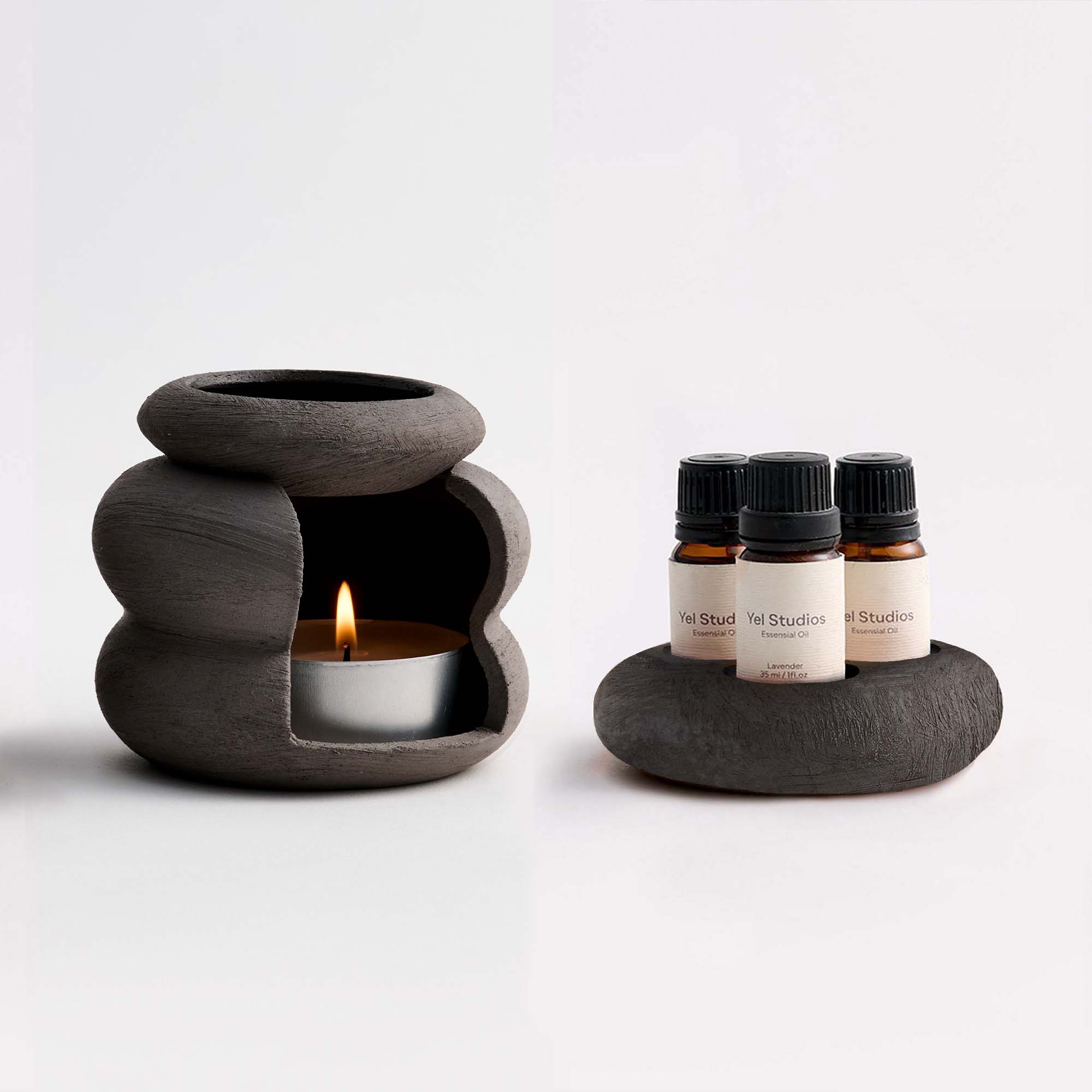 Bee Ceramic Oil Burner Set & Essential Oil Stand