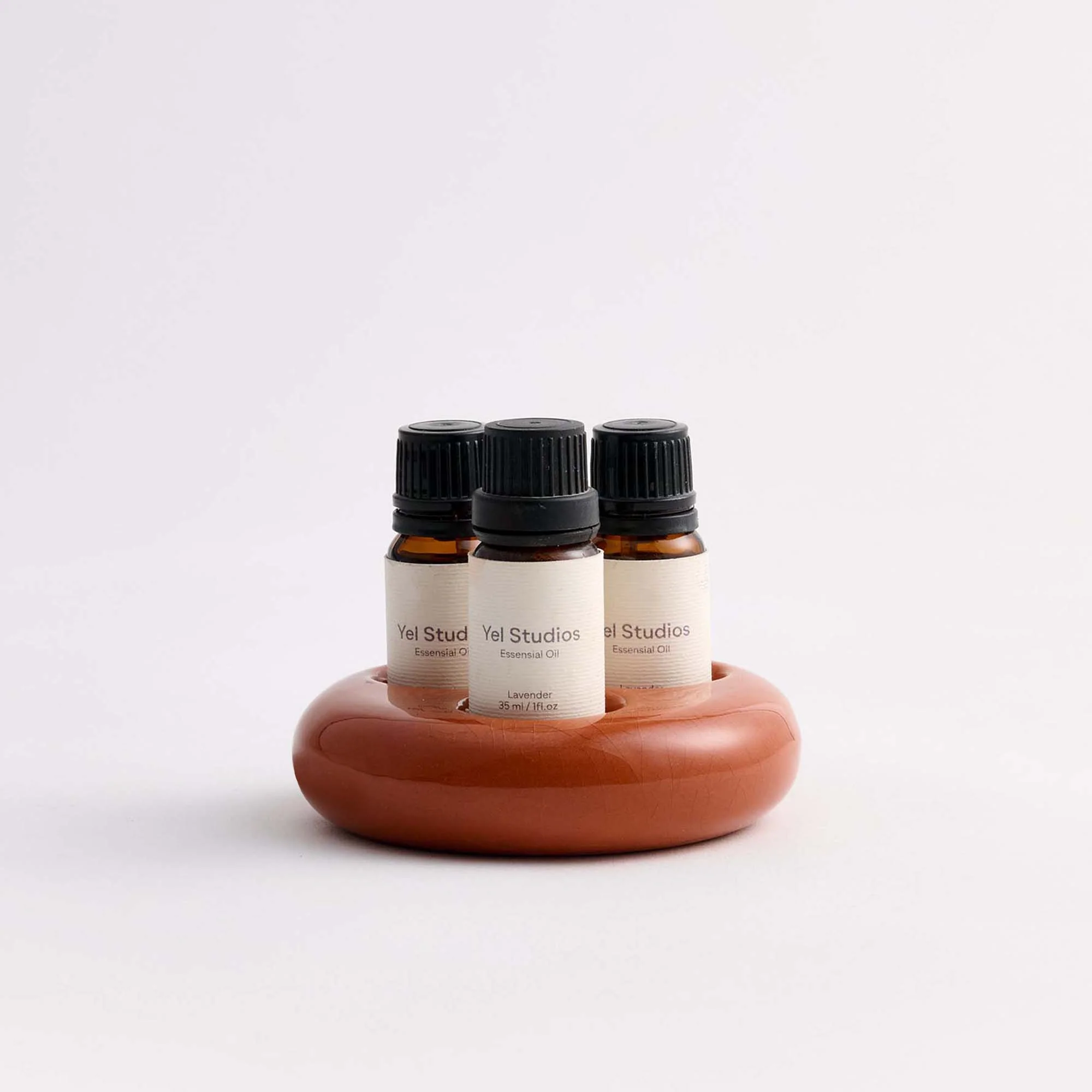 Handmade Stoneware Ceramic Essential Oil Stand & Organizer