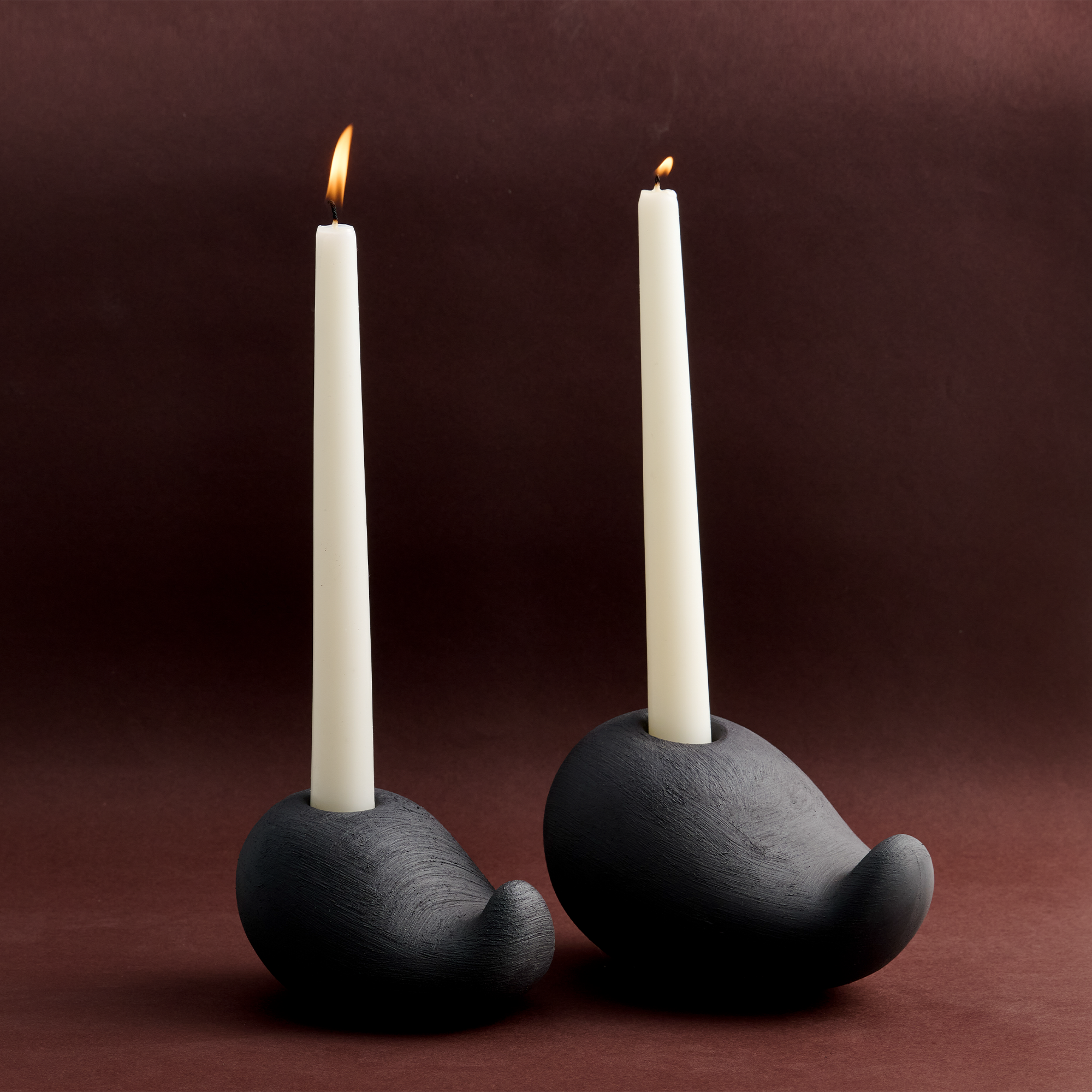 Ceramic Taper Candle Holder Gift Set