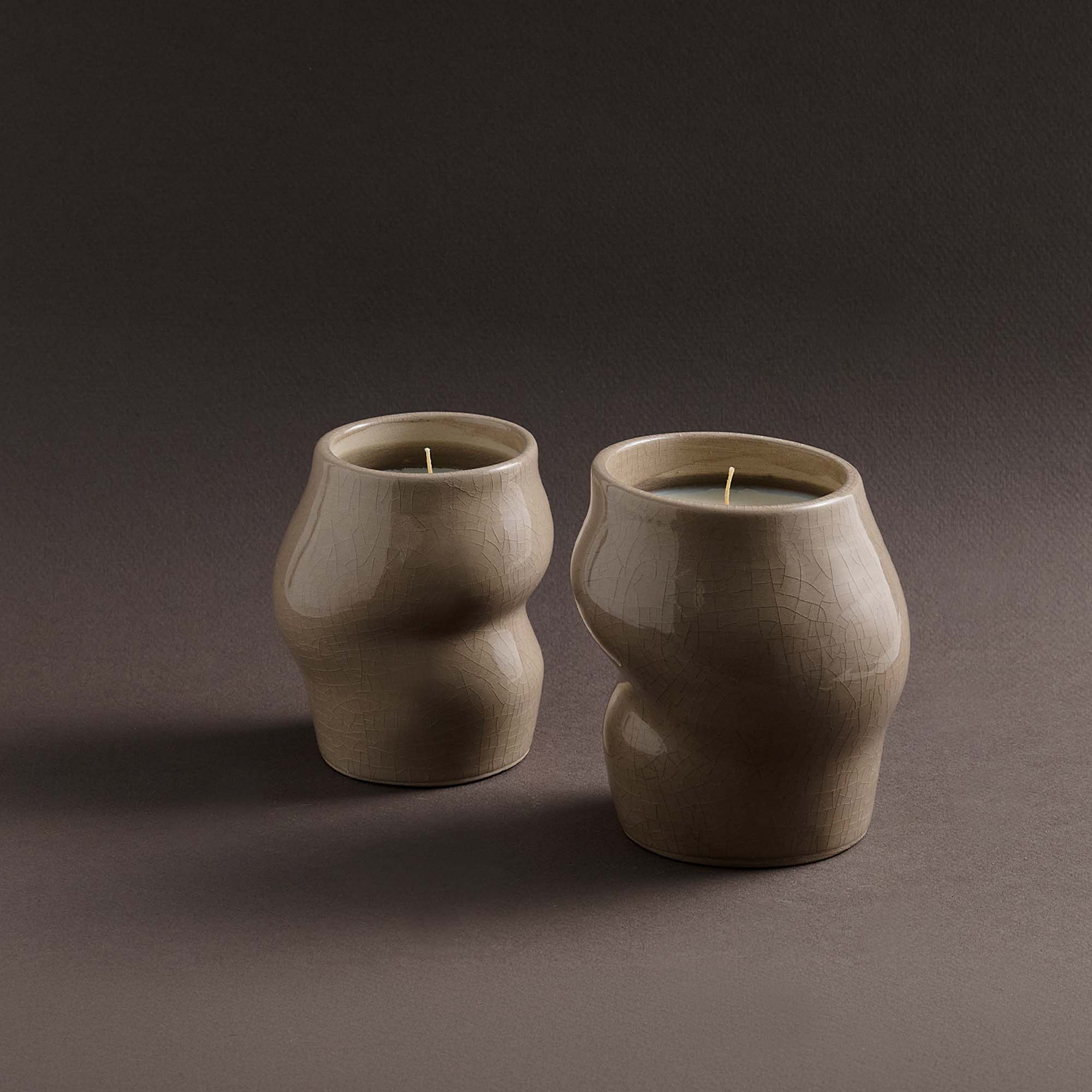 Ceramic Soy Wax Candle & Palo Santo Incense Burner Gift Set