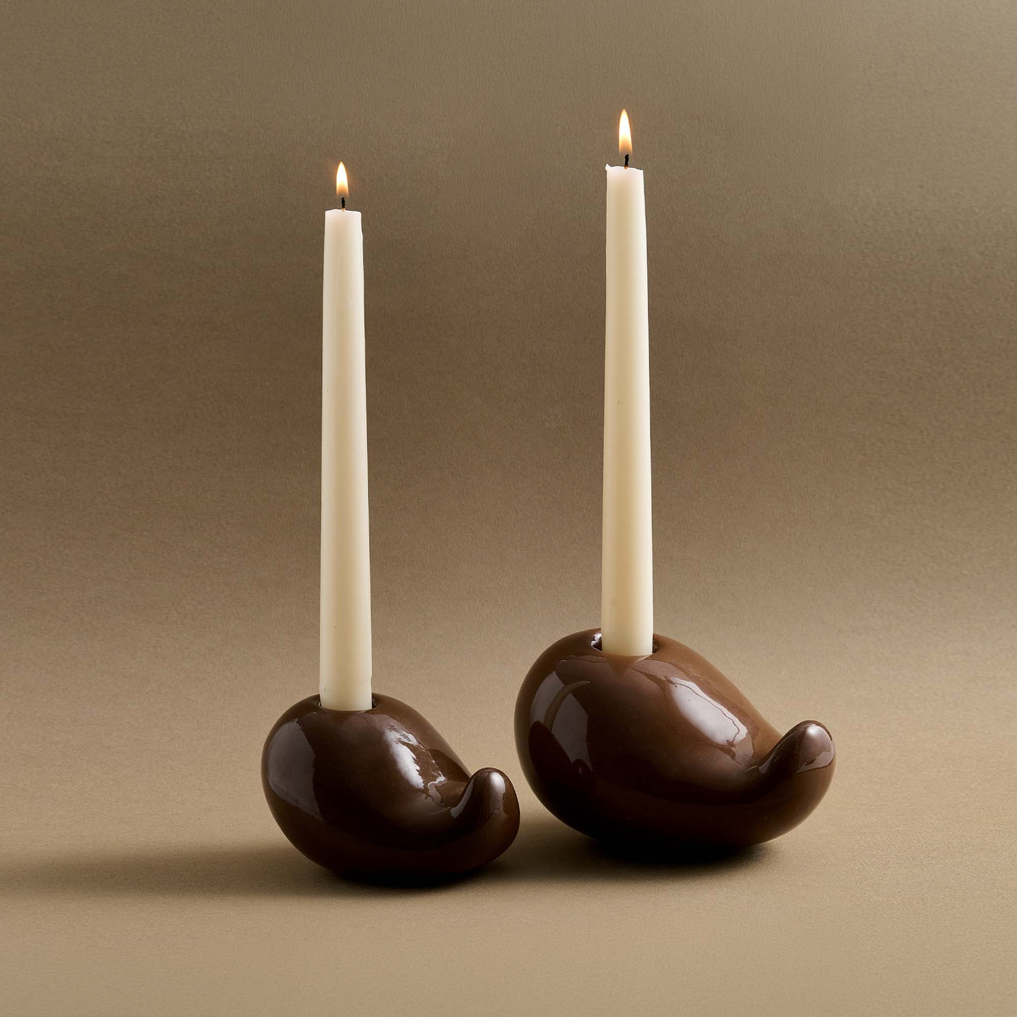 Ceramic Taper Candle Holder Gift Set