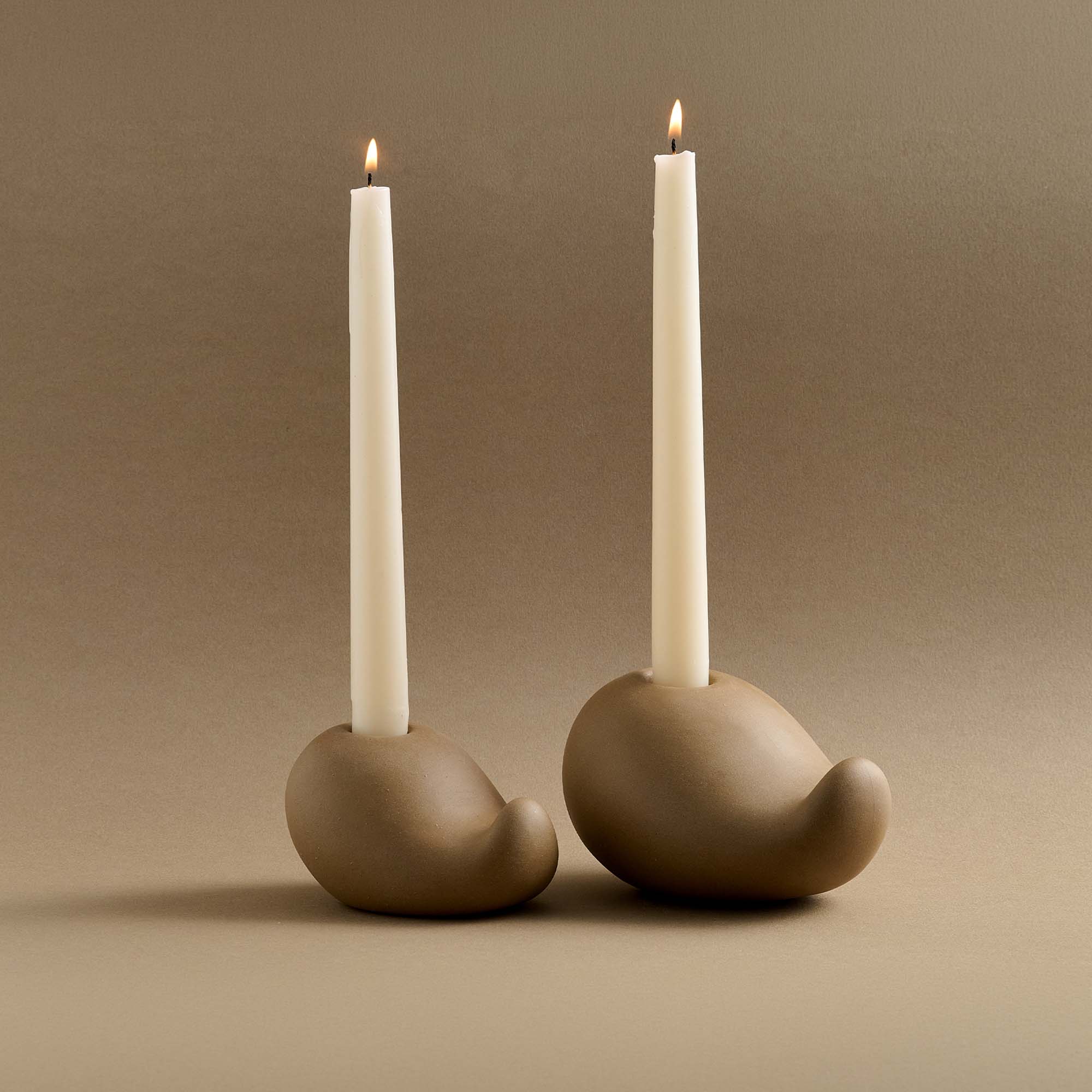 Ceramic Taper Candle Holder Gift Set