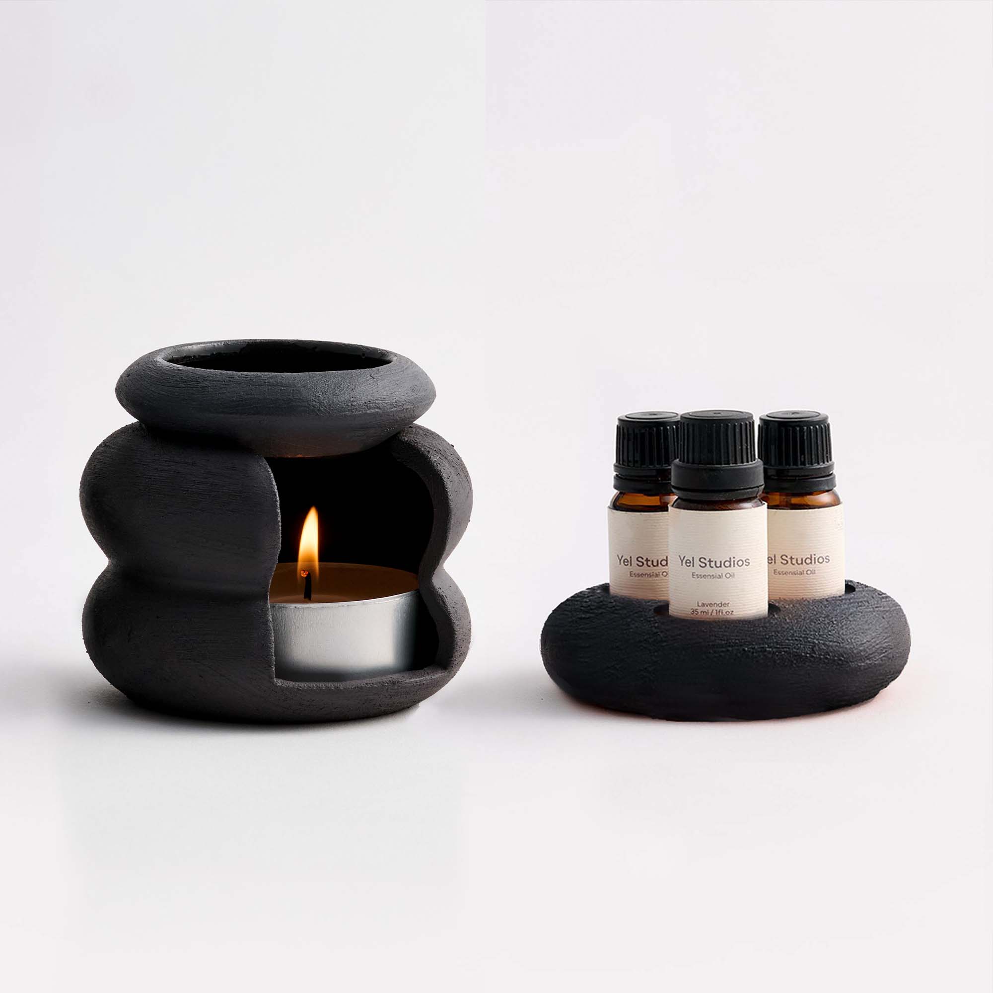 Bee Ceramic Oil Burner Set & Essential Oil Stand