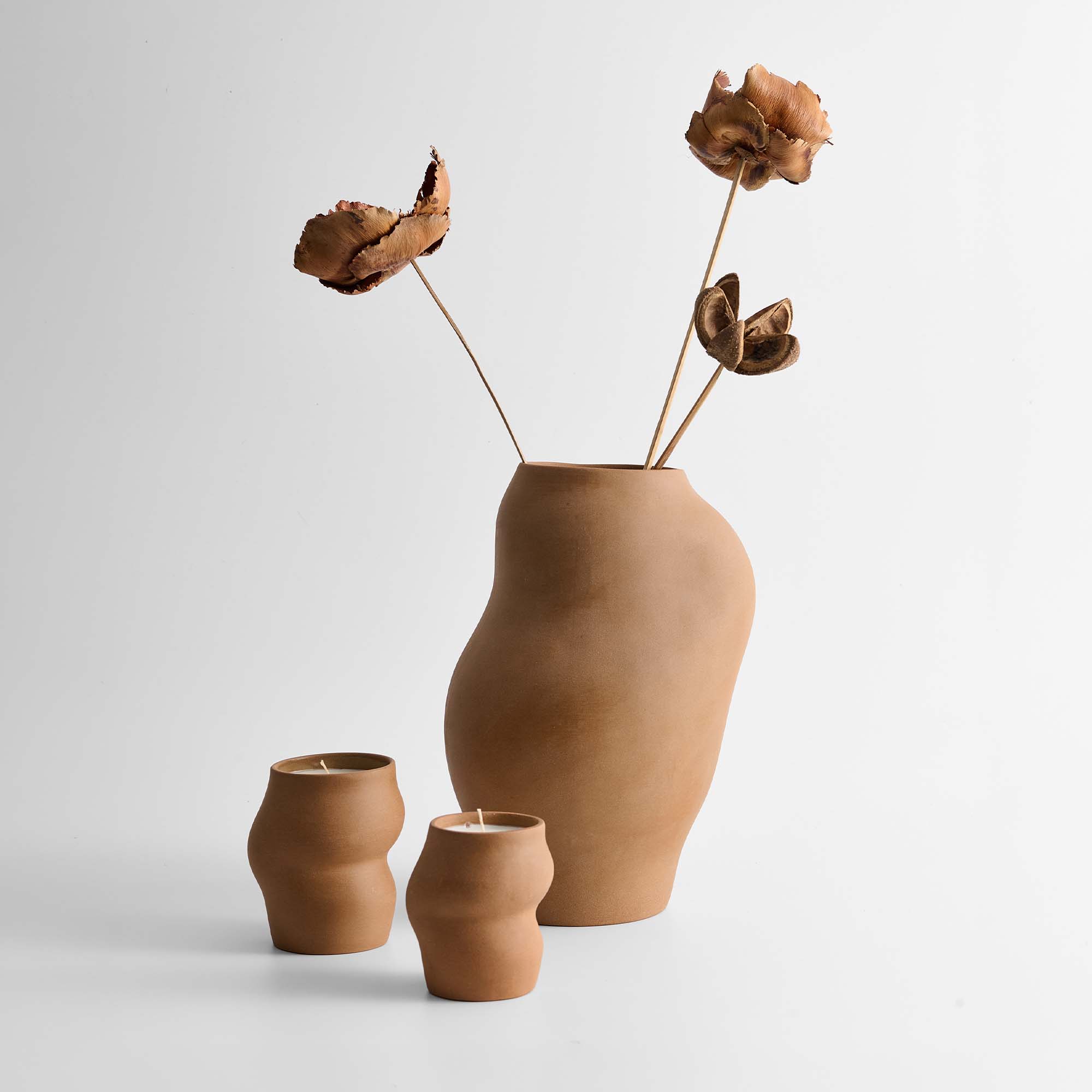 Soaura - Vase & Soa - Candle Set - Mink