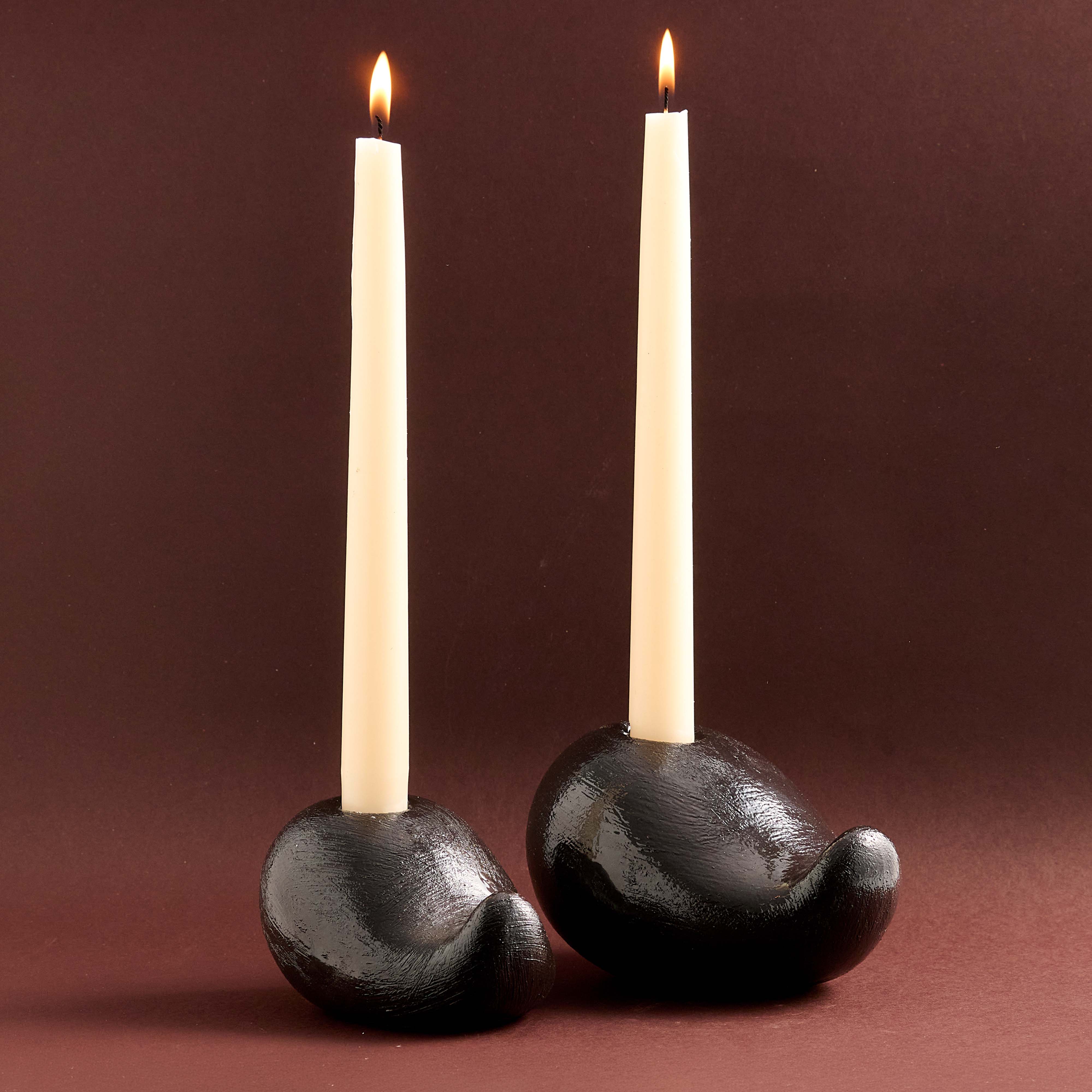 Ceramic Taper Candle Holder Gift Set